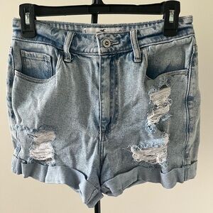 Light wash Hollister denim shorts